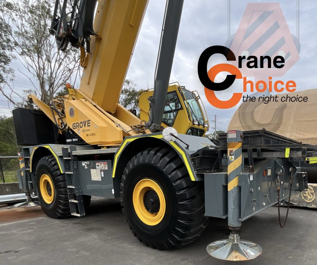 2011 GROVE RT890E 80t Rough Terrain crane for sale — general crane view