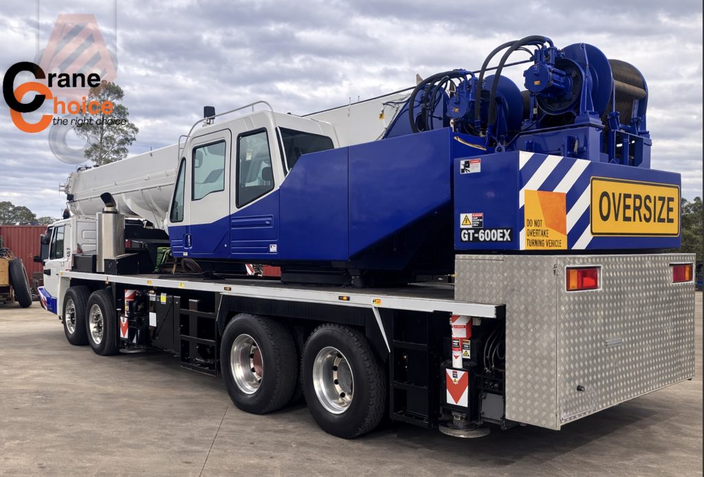 2015 TADANO GT600EX 60 Tonne Classt Truck crane for sale in NSW — Side view