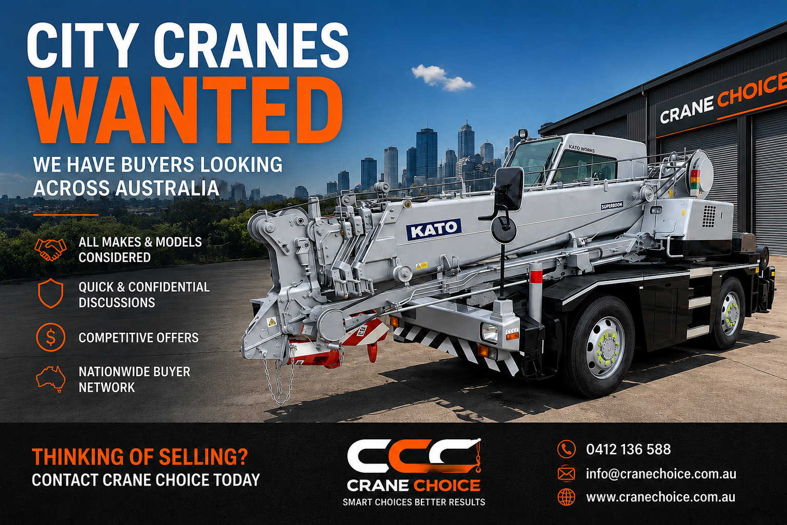 City Cranes Wanted Across Australia to Sell